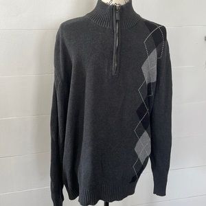 Oscar de la Renta, Argyle Sweater, XXL